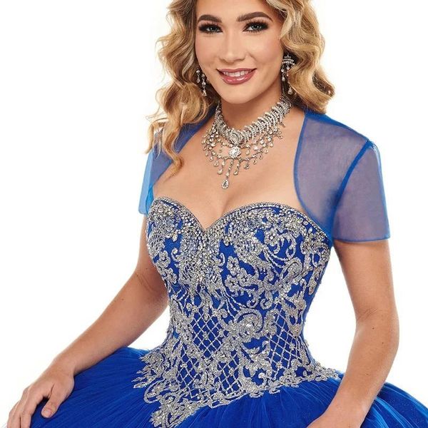Applique Royal Blue Quinceaneras Dresses 2024 Abito da ballo Vestidos de 16 Anos Quinceanera Birthday 16 Flower