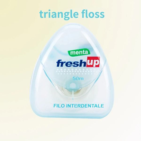2024 1rolls 50m filo dentale igiene orale per la pulizia della cera in gusto filo filo filo fiocnello denta