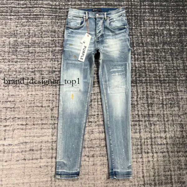 Designer de marca jeans roxo jeans para homens calças calças jeans roxos summer buraco novo estilo bordado auto -cultivo e pés pequenos ksubi jeans 7510