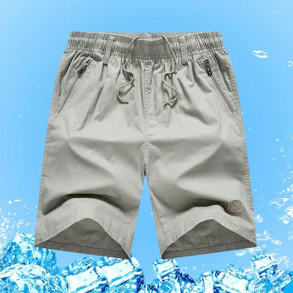 Shorts masculinos de tamanho grande calça curta cora sólida cintura elástica casual de alta qualidade roupas de banho de praia rapidamente corredores secos