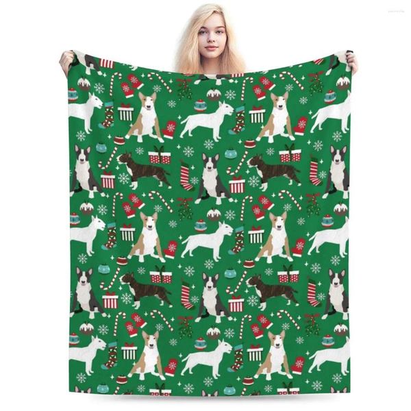 Decken Hunde in Weihnachten weiche Flanelldecke Decke für Couch Bettsofa Deckel warme Reise