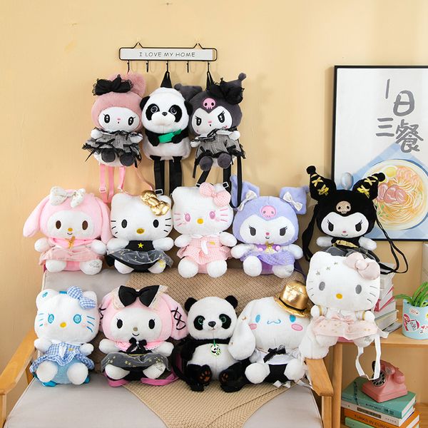 Cartoon all'ingrosso Panda Backpack Girl Girl Regalo peluche decorazioni per la camera da letto giocattolo