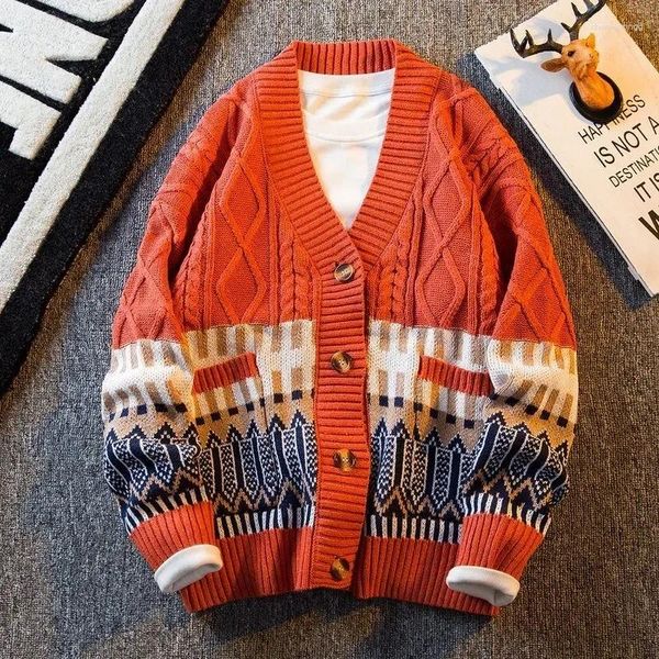 Magioni da uomo Trend in autunno e inverno maglione cardigan casual sciolte spesse uomini di grande qualità caldi di alta qualità uomini