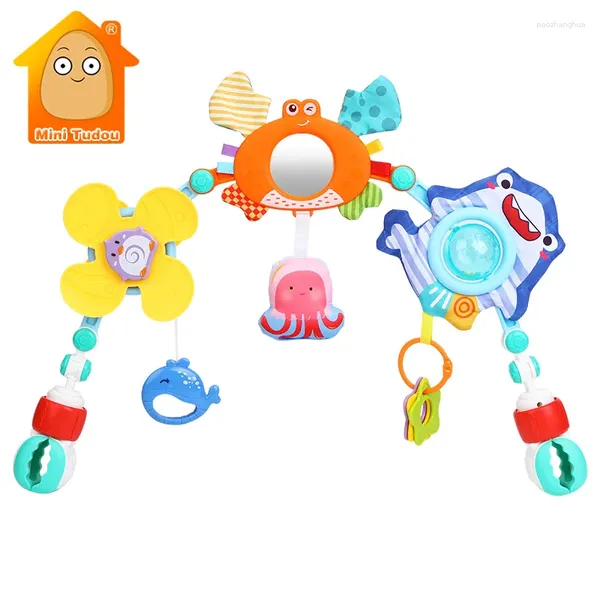 Parti di passeggini per bambini cucciolo di cucciolo mobile Bed Cell Arch Musical Rattle Regolable Clip impiccata 0 12 mesi giocattoli educativi per dono dono