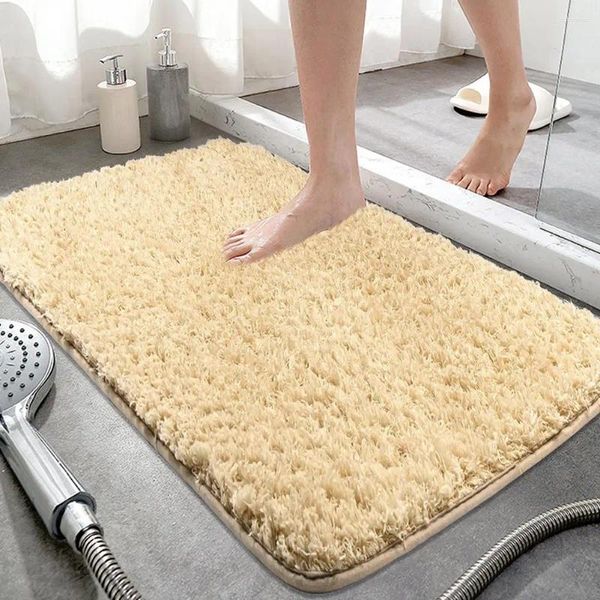Teppiche verdickte Plüsch Badezimmer Bodenmattenmaschine waschbarer Mehrzweck-Super-Saugle-Anti-Rutsch-Badenteppiche