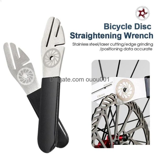 Ferramentas de ferramentas de biciclo Disc Rotor de freio de disco Truing MTB Correção de correção Correção de correção de aço inoxidável Reparo 231109 Drop Deliver Dhurh