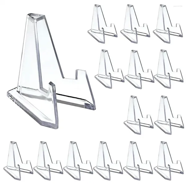 Moldes de panificação 10/20 PCs Exibir acrílico Stand Transparent Triangle Triângulo Comemorativo Crateiro Rack de Rack Rack Exposições de prateleira Decoração de casa