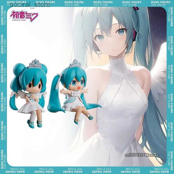 Action Toy Figuren Original Hatsune Miku Anime Figuren Angel niedliche Mini -Figur -Sammelmodellpuppen Kinder Schreibtisch Dekoration Spielzeug Kinder Geschenke L240402