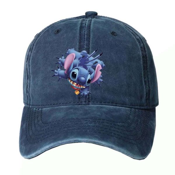 Anime Stitch Baseball Cowboy gewaschener Vater Hut, Entenzunge Hut 47