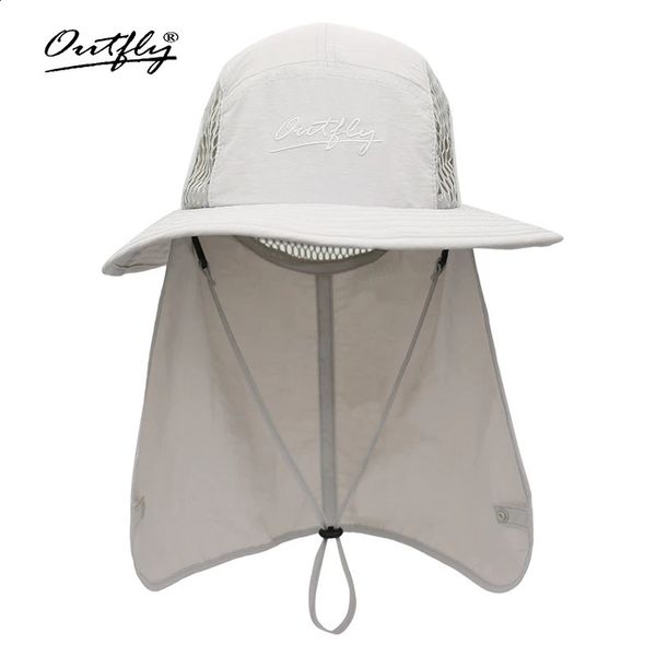 Outfly Boonie Cappelli da secchio da donna Uomini esterni traspiranti per viaggi da sole Panama Travel Sports Cycling UV Protection Piegatura Cappello da pesca 240325