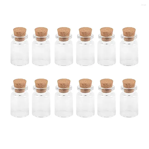 Garrafas de armazenamento 100pcs 6 ml pequenos frascos de vidro transparente vazios com cortiça desejando perfume artesanato de frascos decorativos reutilizáveis reutilizáveis versáteis