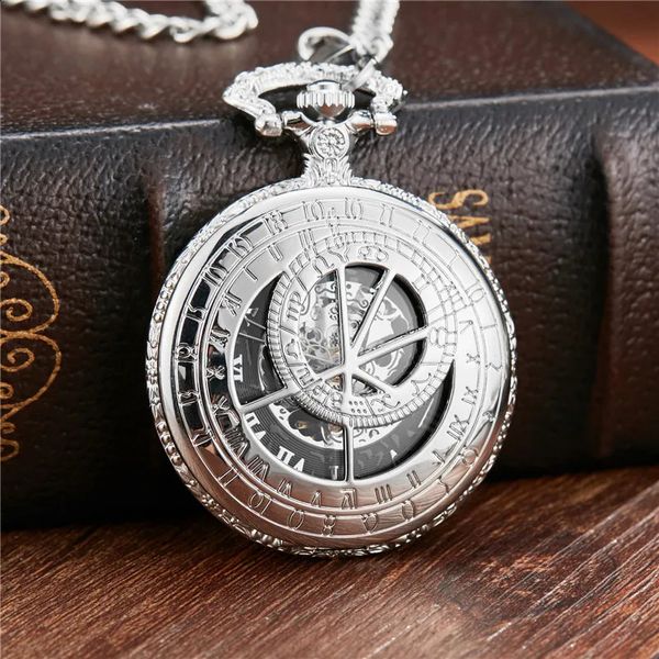 Dr. Who Mechanical Pocket Watch FOB Kette Splitter Die Vereinigte Königreichsuhr hohl Gravel Handwind -Männer für Frauen Männer 240327