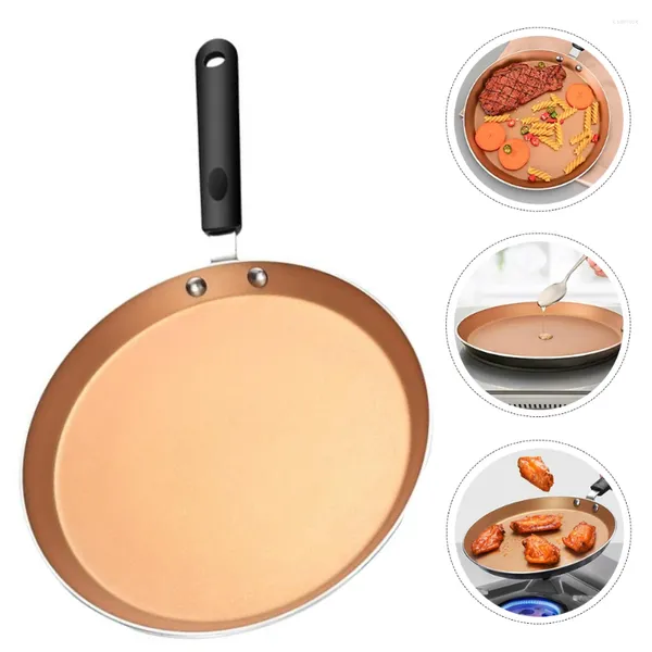 Pans Maifan Stone Padan Halberd Piccola frittura con manico Colazione antiaderente in alluminio per pancake in alluminio semplice per wok