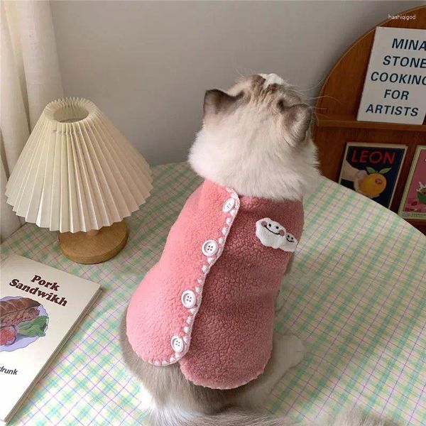 Abbigliamento per cani carino Gat di gatto rosa inverno inverno più vestiti da cucciolo di cucciolo di velluto per cucciolo di piccole e medie dimensioni