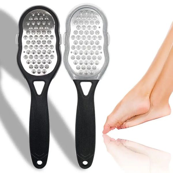 Foot Callus Remover Pediküre Peeling Edelstahl Fußfarbdatei Harthaut Raspeln Schleiffußdatei Entfernen Sie abgestorbene Haut