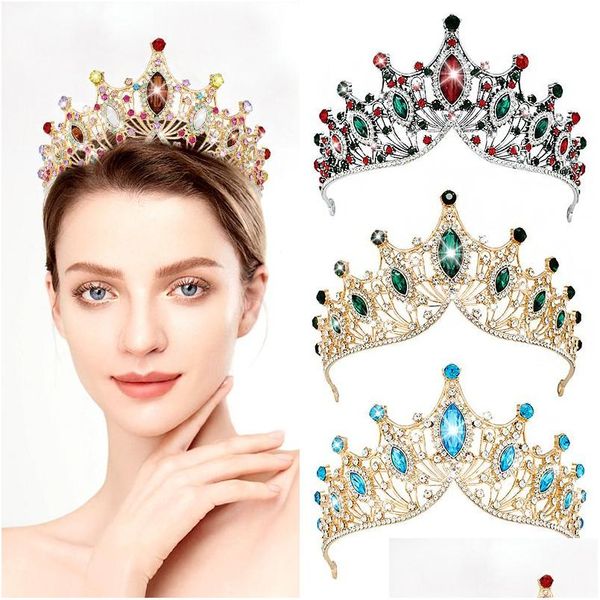 Haarklammern Barrettes Barock Luxusatmosphäre Legierung Crown Party Prinzessin Kleidungszubehör fallen liefert Schmuck Haarjewelry Dhyoh