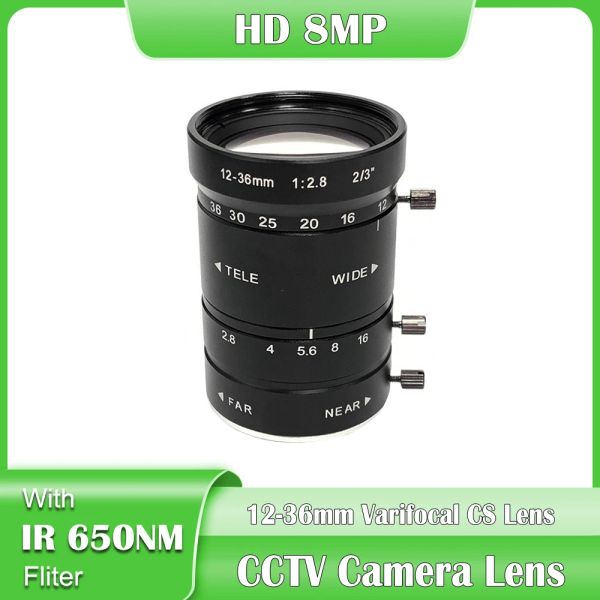 Peças hd 8megapixel 1236mm varifocal c lente zoom manual de montagem para cctv microscópio industrial big view alta distância de trabalho