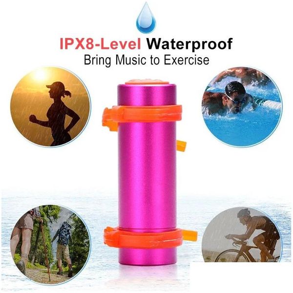 MP3 MP4 Player Player IPX8 wasserdichte Schwimmschiffe Musik Unterwasser Sport Earphone Walkphan Drop Lieferung Elektronik DHBK3