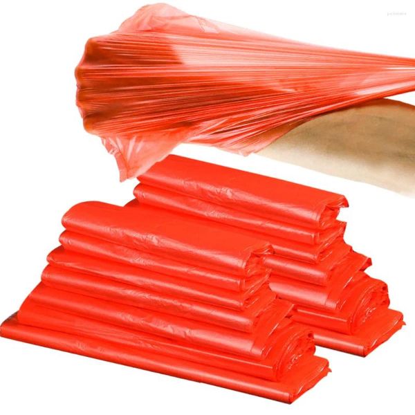 Bolsas de armazenamento 50pcs Red Vest Plasticg Bag com alça de supermercado compras portátil de cozinha portátil para organizadores de origem bolsa
