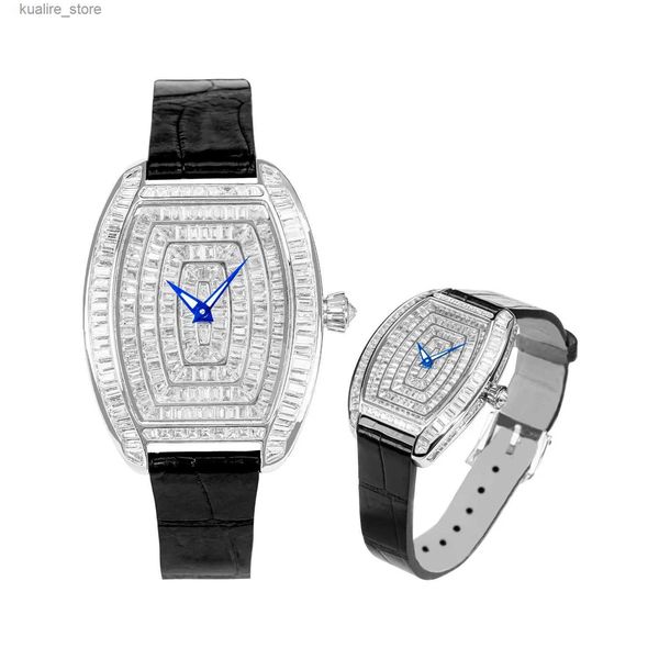 Relógios femininos Womens Womens Swiss Quartz Ment Luxury Diamond for Women L240402