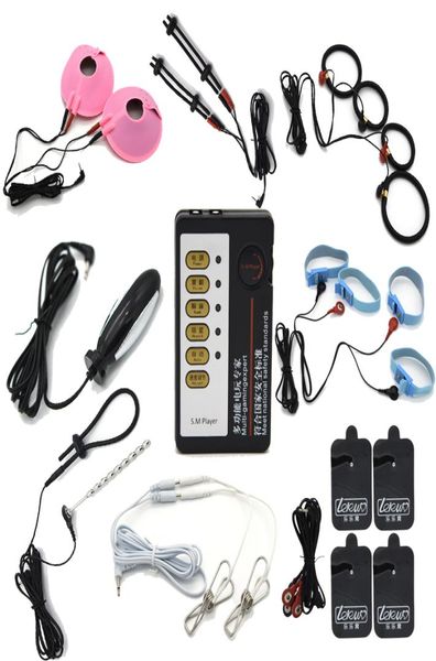 Electro Shock Anal Plug Penis Penis Anéis de massagem Brecha de bico de massagem elétrica Estimular brinquedos sexuais para homens mulheres 8220131