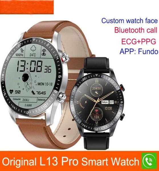 Originale L13 Pro Smart Watch Men Bluetooth Chiama NFC IP67 ECG impermeabile PPG PRESSIONE BOLLE PRESSIONE FACK FITNESS tracker smartwatch4002150