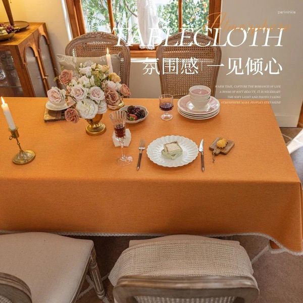 Toalha de mesa de alta qualidade toalha de mesa resistente a óleo e lavagem imitação de linho de linho de algodão Arte de tecido de luxo