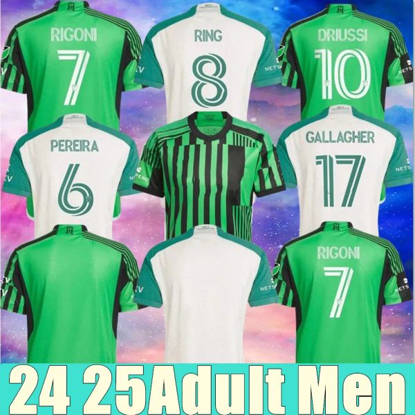 2023 2024 Jersey de futebol Kit Kit Man 23/24 Camisa de futebol Casa primária Las Green Las Away Away Brand Tan Armadillo Driussi Ringoni Ring Rubio Wolff