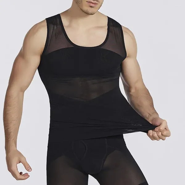 Aktif Gömlekler Erkek Vücut Şakacı Göbek Kontrolü Shapewear Man Shapers Model Giyim Bel Eğitmeni Düzeltici Duruş Zayıflama Yelek Korse