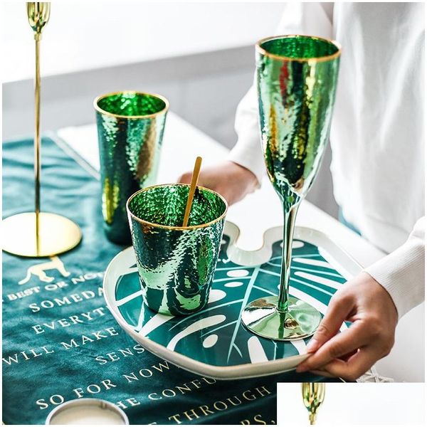 SCHEDE DEI GLI METRI DI VINO RETRO Smeraldo Lumo Nordic Phnom Penh Elettroplato INS rosso Drink a grande capacità Drink oro Champagne Cup Cagdle Drop dh5ai Dh5ai