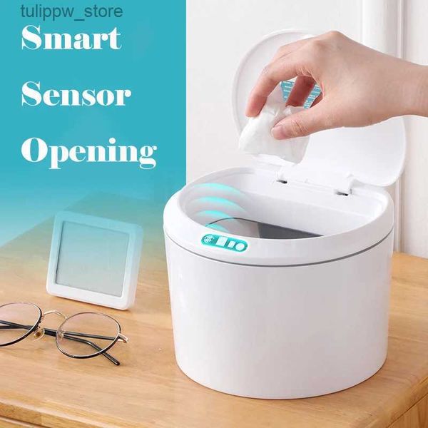 NASSIONE DELLA MINI CASSAMENTO MINI CASHIO CAPPARE DESKTOP CAPPIA CAMPIO CAMPIO DEI DESIGLIE PER BAGNO DEL BAGNI DELL'UFFICIO DEL BAGNI AUTOMATICO AUTOMATICO SENSORE SMASH SMART Cestino da 5L CANBELLA L46