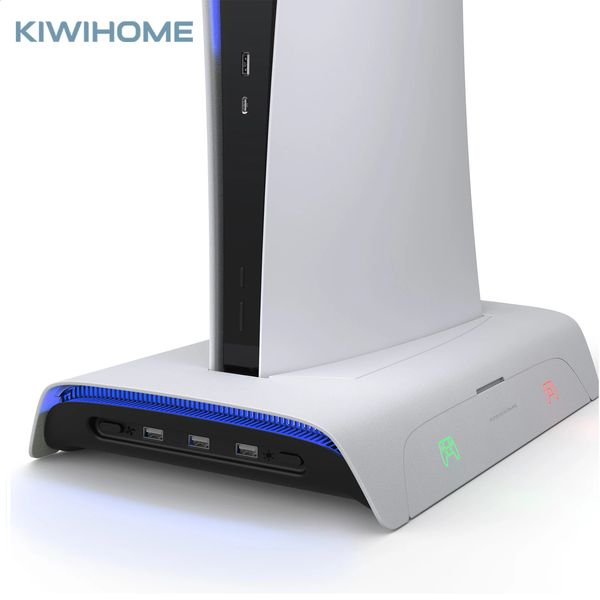 PS5 Aksesuarları için Kiwihome Soğutma İstasyonu PlayStation için RGB ile Dikey Stand 5 PS5 Aksesuar 240327 için Oyun Aksesuarları