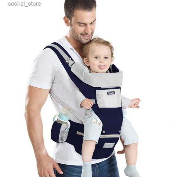 Träger Schlingen Rucksäcke Neugeborene Babyträger Ergonomic Infant Kids Rucksack Hipse Sling Kangaroo Wrap für Baby 3-36 Monate Travelpolyester Material L45