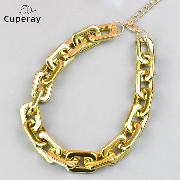 Collari per cani Gold Collar Gold Plastic Light Metal Dogs Necklace Cuban Link Allenamento per piccoli accessori