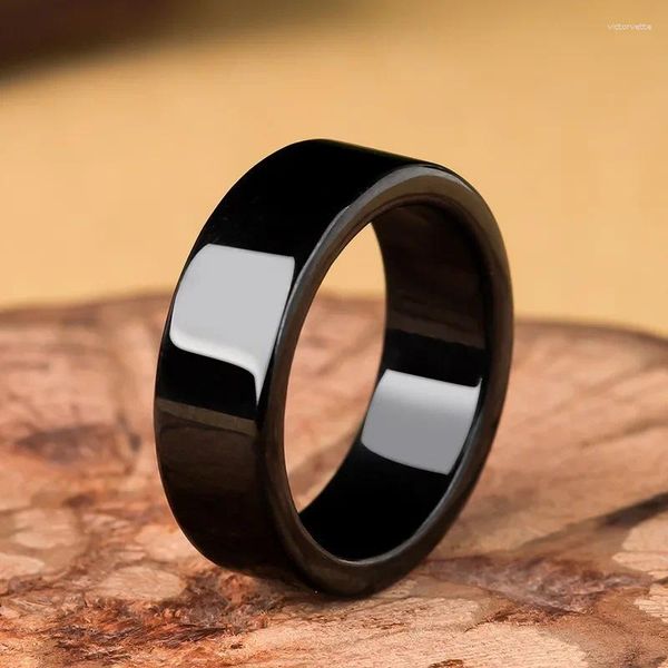 Rings de cluster Luxuoso anel de jade natural natural de jade de homens negros e amantes de mulheres jóias de mão da moda Solid Solid Lucky requintada