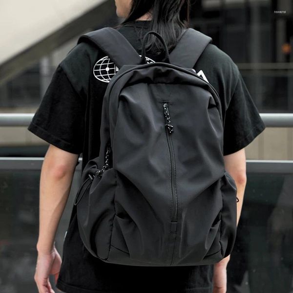 Zaino grande capacità 15.6 '' Laptop Oxford Waterproof Youth DEETH TRAVE TRAVE BLACK Student Bag per uomini