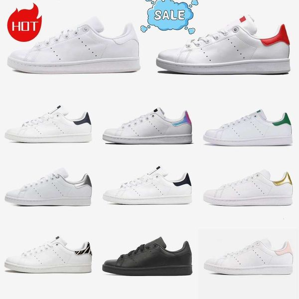 2024 clássico Stan Smith Superstars Running Running Men Women Treinadores Triple Black Branco Vermelho Prata Verde Pink Navy Blue Designer de Designer Sapato Tênis de corrida