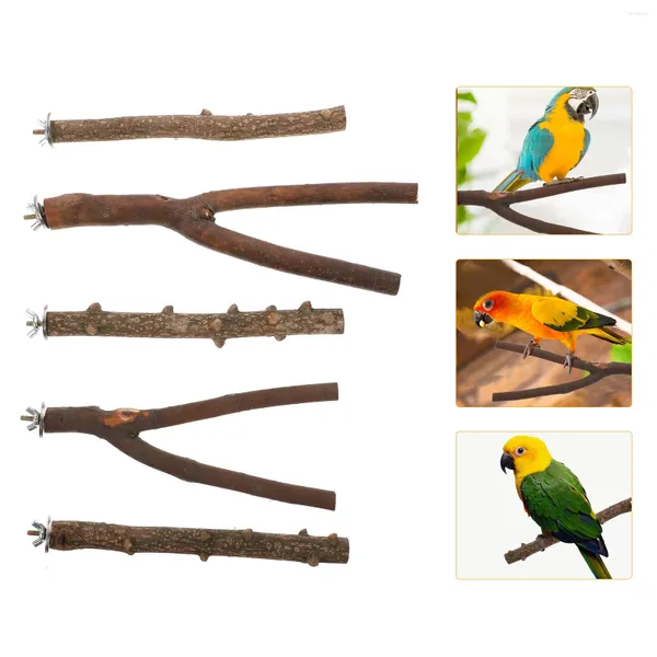 Andere Vogelversorgungen Spielzeug Papagei Cage Accessoires Haustierstange Spielstangen schleifen Klauenvögel Stick spielen