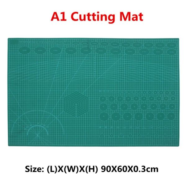 Matten A1 PVC Self Healing Rotary Schneidmatte Doppelte Quiltgitterlinien gedruckte Platine DIY Patchwork Craft Tools Schneidebrett