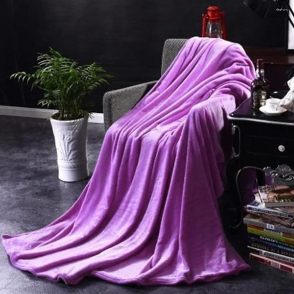 Coperte Coloratura morbida Colore solido Caldo primavera estate per adulti Office viaggio casa soggiorno da letto per copritura divano decorazione di divani traspirato