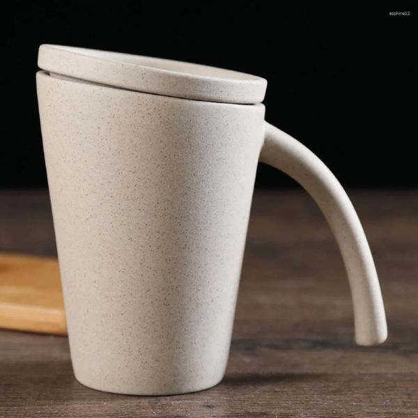 Tazze da tè retrò tazza da tè in ceramica tradizionale in stile cinese in stile cinese da 350 ml Regalo speciale per la colazione fatta a mano per amici