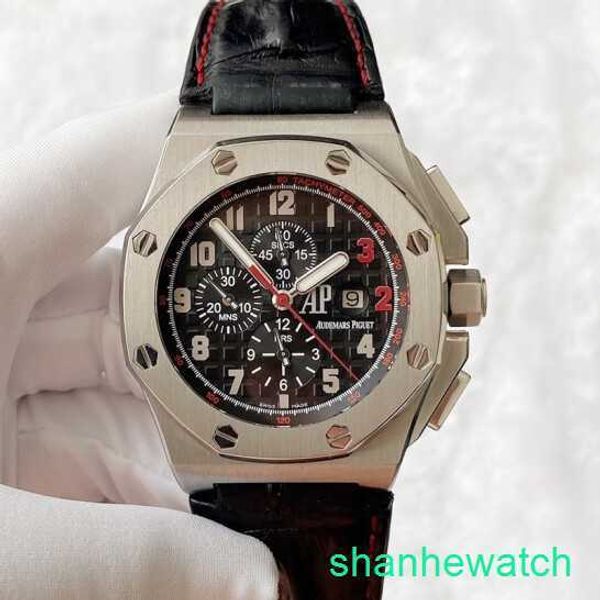 Herren AP Armwache Watch Royal Oak Offshore Series Limited Edition Red Inverted Time Standard Automatische mechanische Herren Uhr 26133st Precision Stahl 48mm