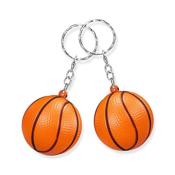 4 cm Kinder Mini Basketball Neuheit Spielzeug Keychain Rucksack Anhänger Dekompression Entlüftung Solid Pu Foam Ball