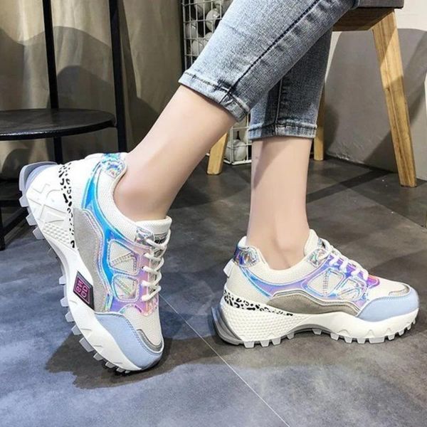 Fitness Shoes Sport Yellow Sport Bling Sneakers Women White Casual Fashion Pai Cool Luxury Basket Lace-up Running Running