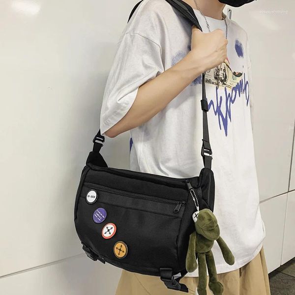 Bolsas de ombro Messenger Bag Casal Tooling 2024 Marca de moda Harajuku Function College Students Casual Japonês