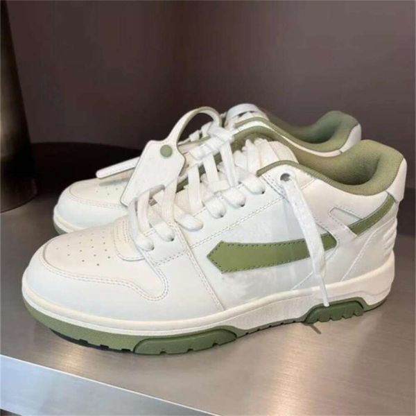 Sommer Luxus Out Off Office Männer Läufer Sport Schuhe Kalb Nappa Leder Jogging Low Top Nylon Gummi-Sohle-Tech-Stoffe Skateboard Walking EU35-46