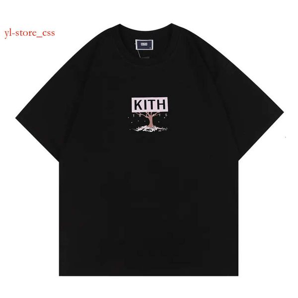 Kith Mens Design T-shirt Spring SummerCool Sports Comfort Tees de férias de manga curta Letras casuais