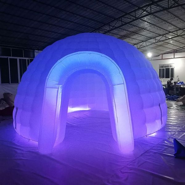 Durevole 5/0/8/9 metri gonfiabile con tenda a cupola igloo LED LED LED per evento da campeggio per feste di nozze all'aperto Uso con spedizione aerea gratuita per la tua porta