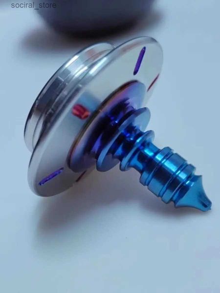 Spinning Top 1 Titan+Edelstahl Rotary Top Finger Rotator Keramikperle Fidget EDC Toy L240402