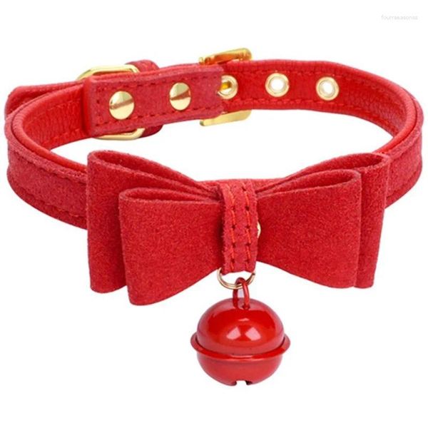 Köpek Yakaları Mikrofiber Bowtie Kedi Yaka Güvenlik Bell Small Orta Köpekler Kaybeden Ön Tükürme Halat Zinciri Pet Takımları Aksesuarlar